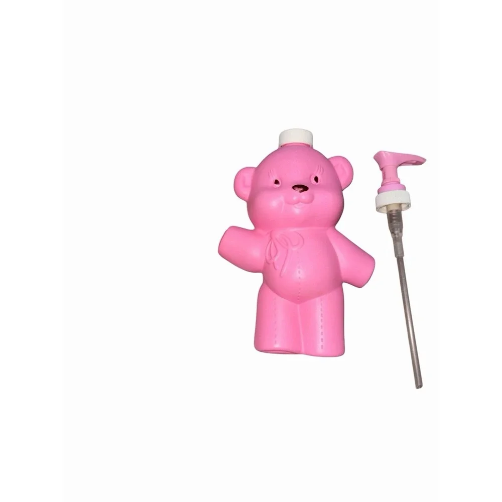 Vintage 1981 UNUSED Avon Teddy Bear Baby Lotion/Soap Dispenser Pink W/Box